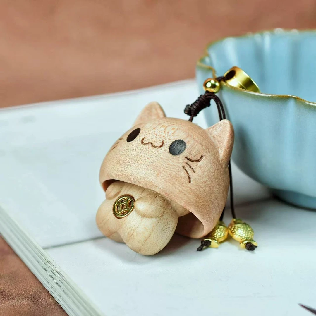躲猫猫 守财猫可爱挂件送礼钥匙扣包包挂手机挂
