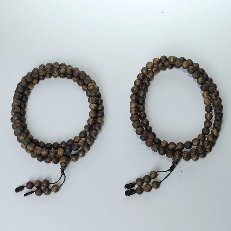 沉香【国香】奇楠7mm圆珠多圈手串多样性发货发其一11250531-08