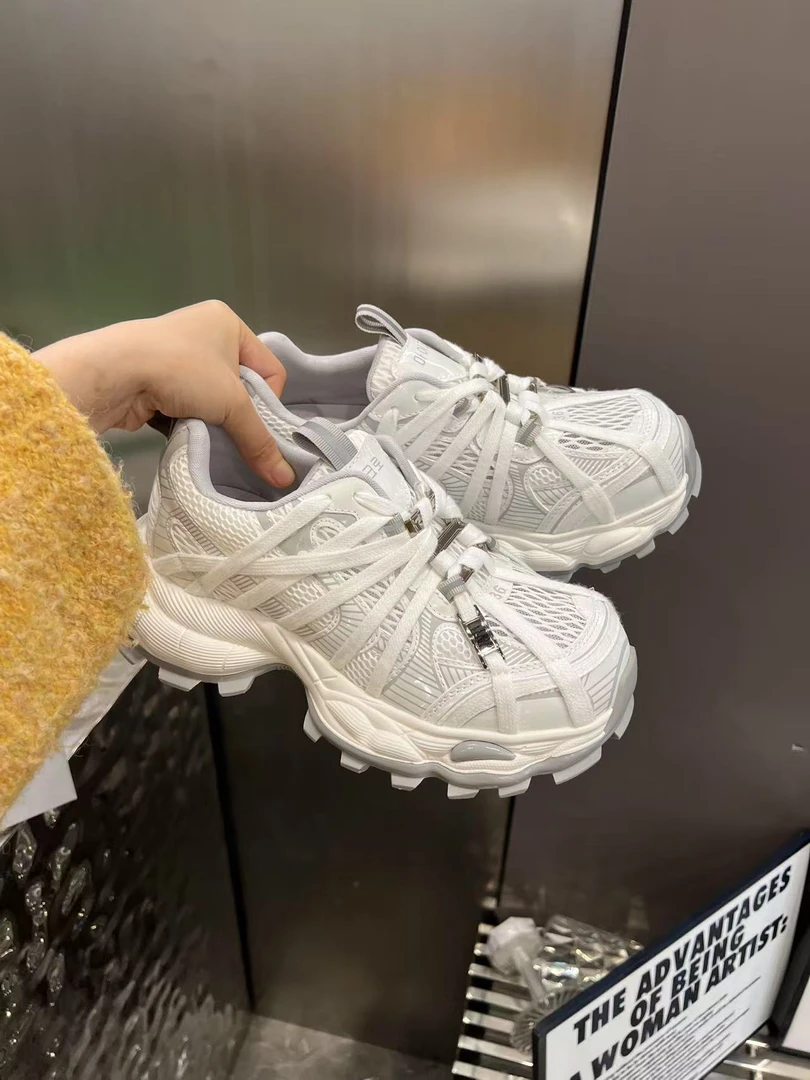 237大金大码女鞋40-43厚底增高蜘蛛网老爹鞋