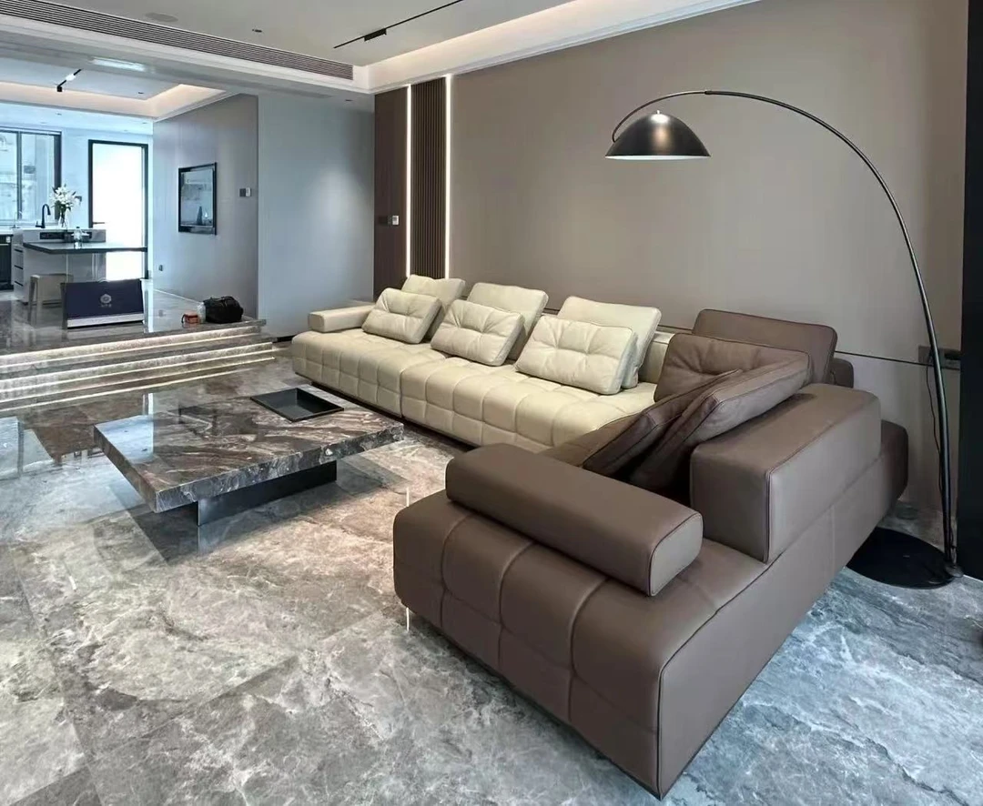 【KMB】意式轻奢劳伦斯直排沙发简约客厅家用2025年新款真皮沙发