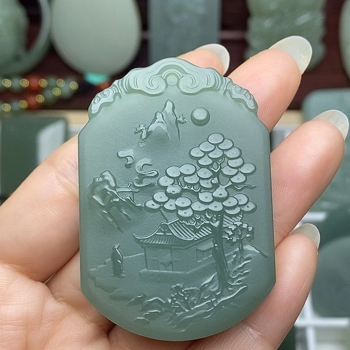 和田玉未镶嵌颈饰