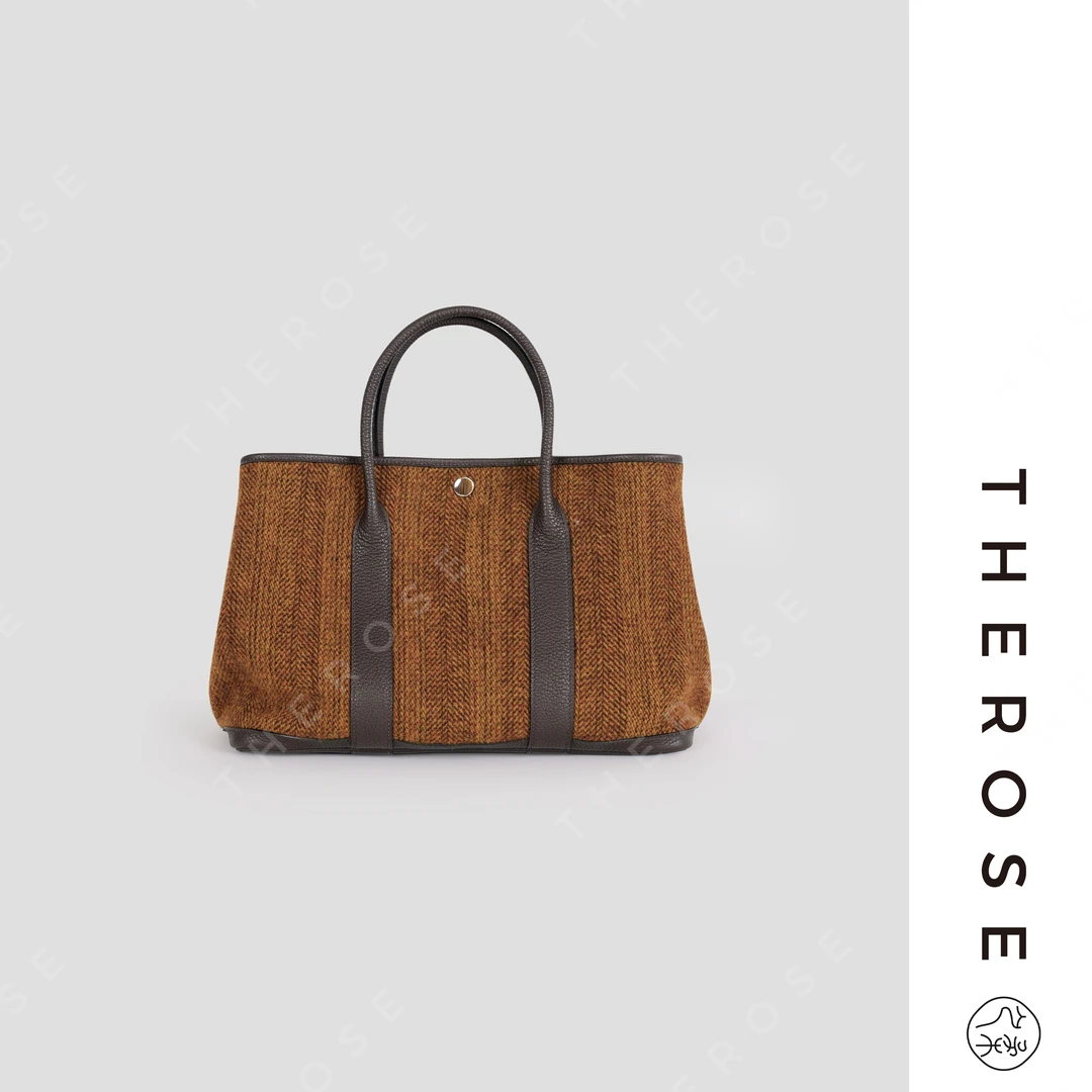 之柔【花园包】秋冬经典进口羊毛复古百搭单肩托特包大容量手提包女