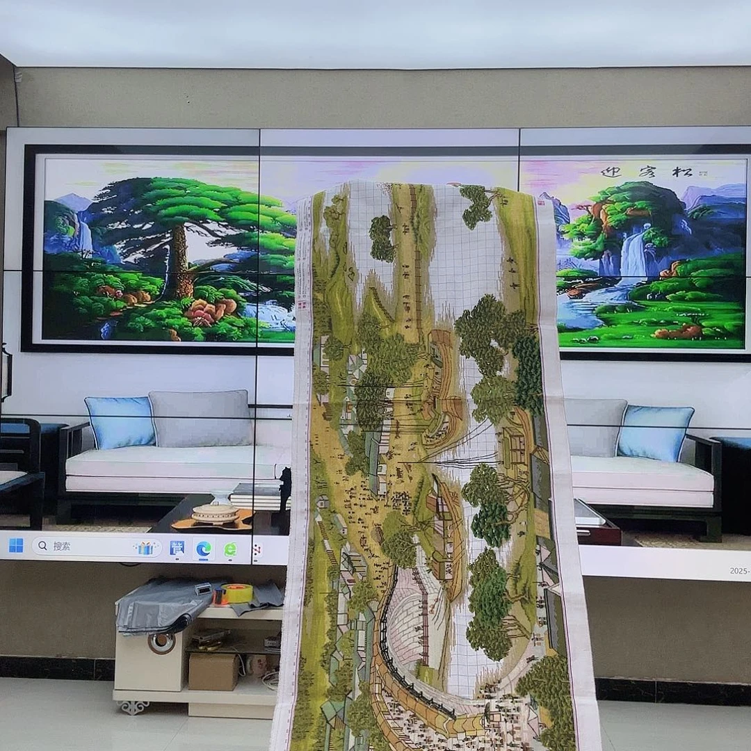 棉十字绣三米清明