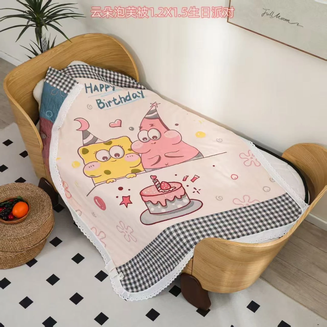 【北奈かわ会社】纯棉泡芙果冻被四季被 120*150 生日派对