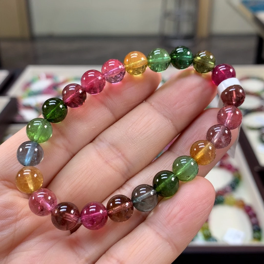 碧玺未镶嵌手链8.2左右