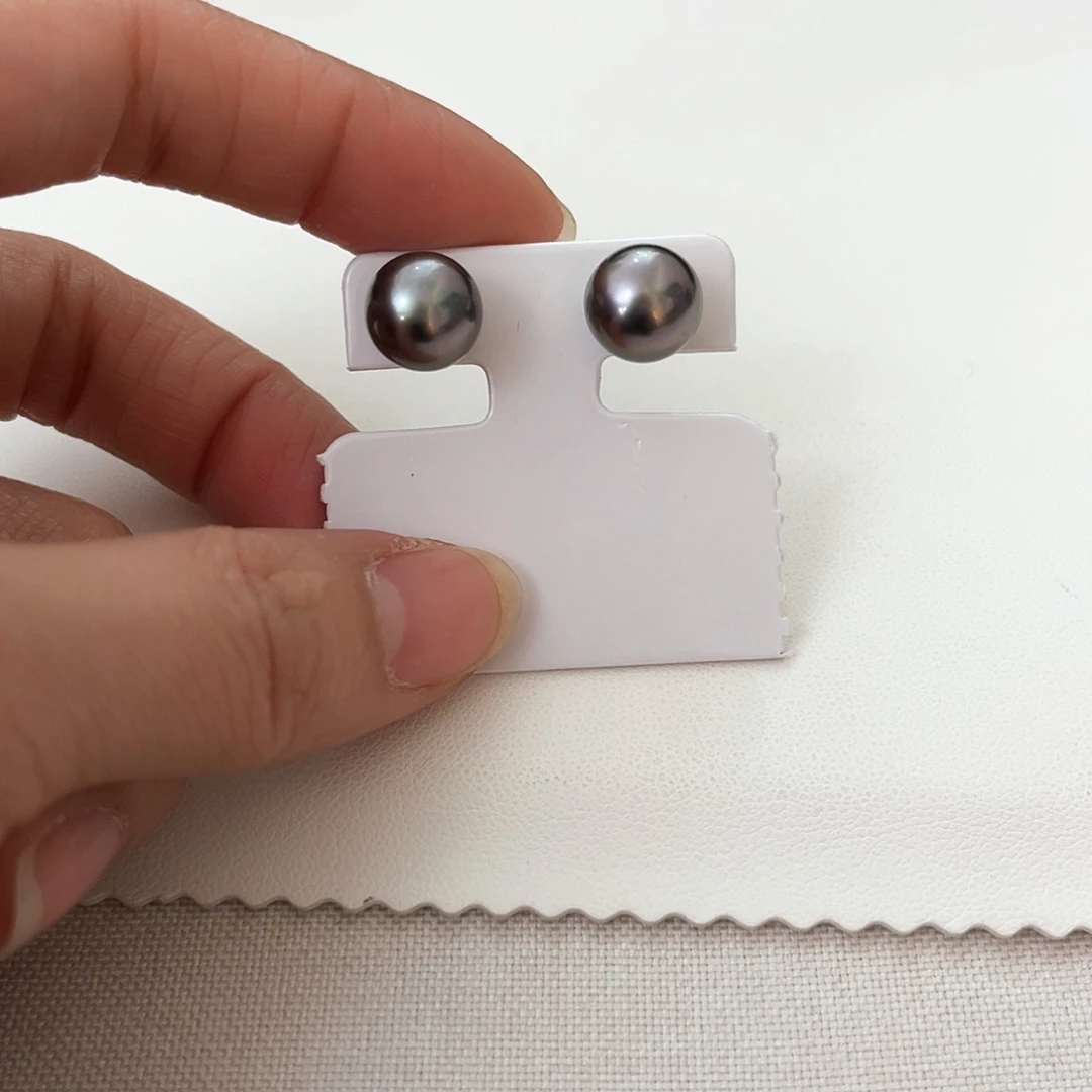 海水珍珠耳饰银S925镶嵌