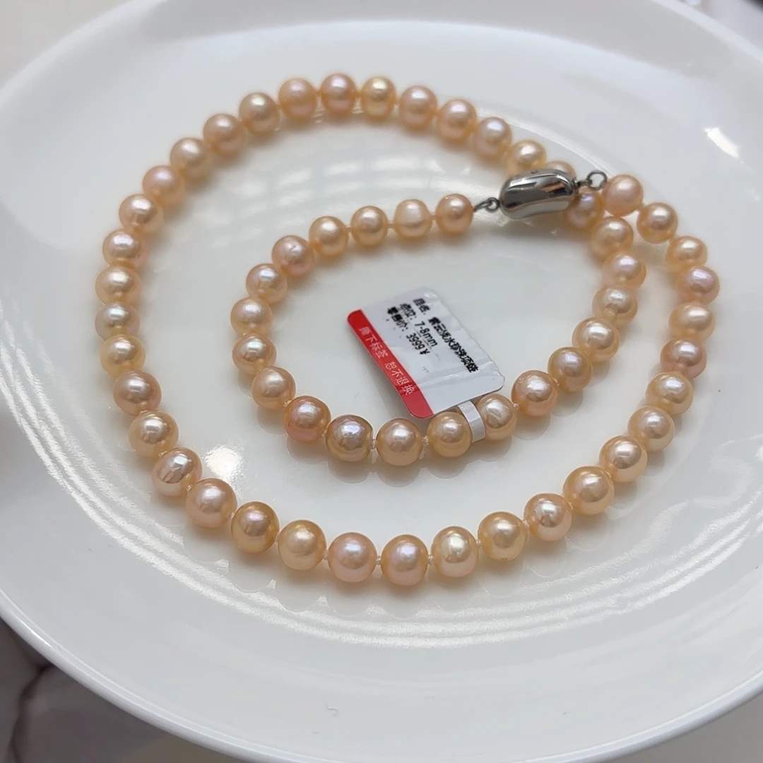 未镶嵌颈饰淡水珍珠无核6-8mm