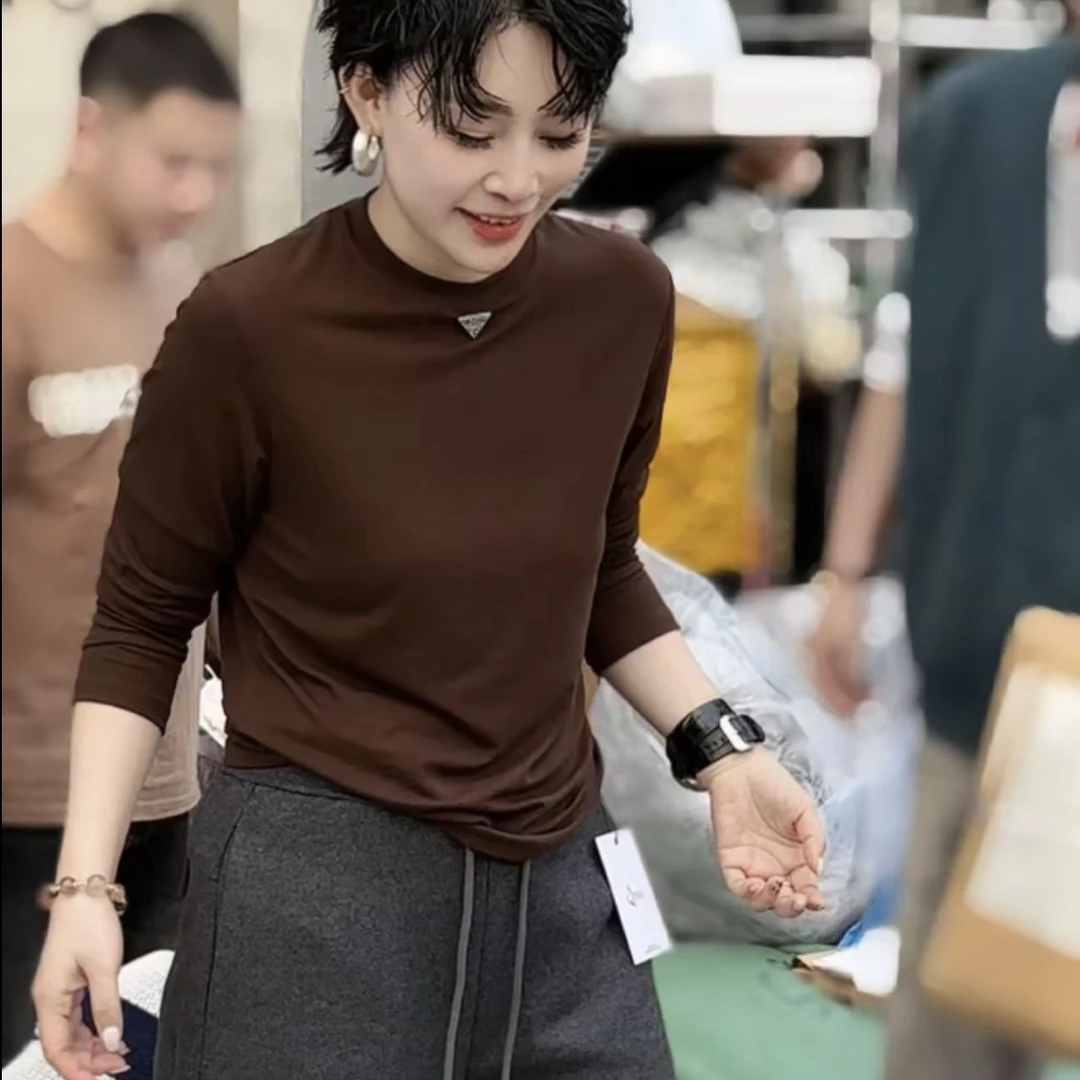 《顶配忘不掉》自带香味6587T恤长袖休闲百搭女装上衣圆领时尚打底