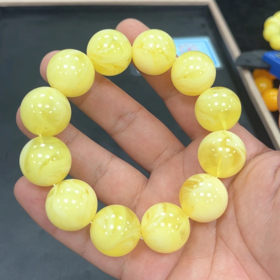 未镶嵌颈饰蜜蜡20mm手串