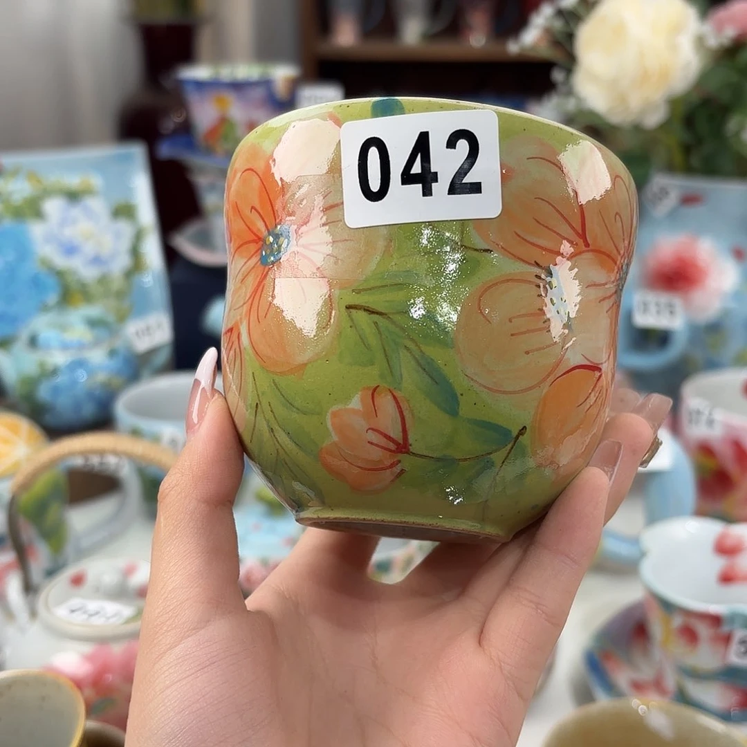 瓷片景德镇手绘高温釉下彩陶瓷茶具