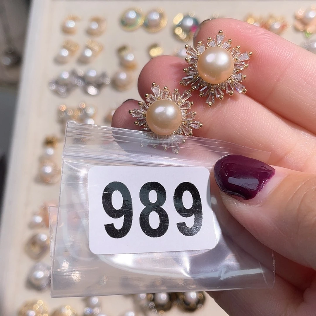 淡水珍珠耳饰合金L****y