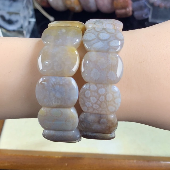硅化珊瑚（珊瑚玉）未镶嵌吊坠(赠链)10号