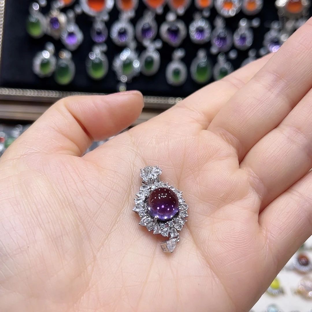 戒指银S925镶嵌紫晶