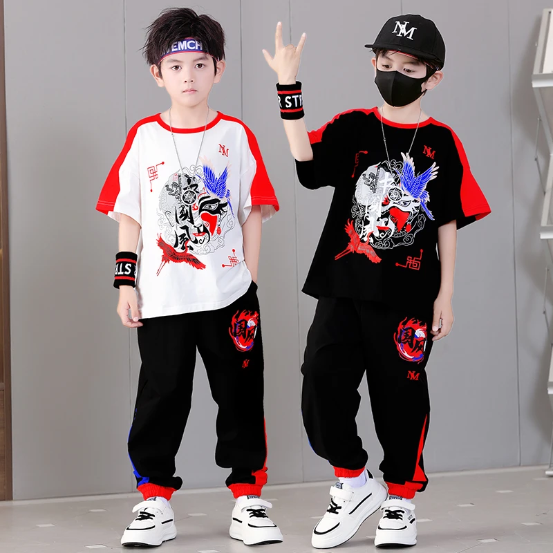男童夏装套装儿童休闲T恤夏季小男孩短袖长裤中大童纯棉运动衣服