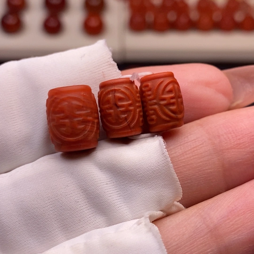 南红玛瑙未镶嵌配饰博古文