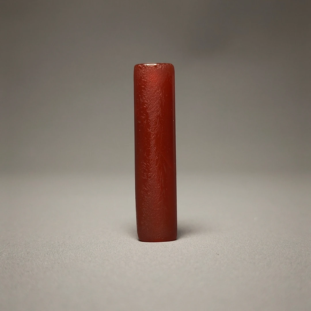 明代玛瑙圆形管式勒子/DW501535/古玩/收藏/德州文物