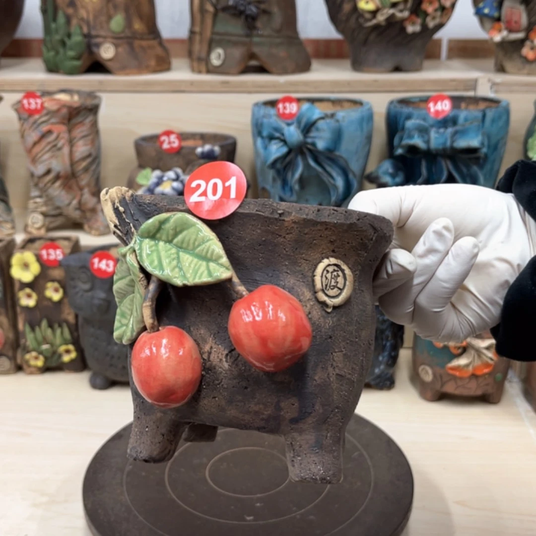 【闪购商品】紫砂花盆201号内口11外高12