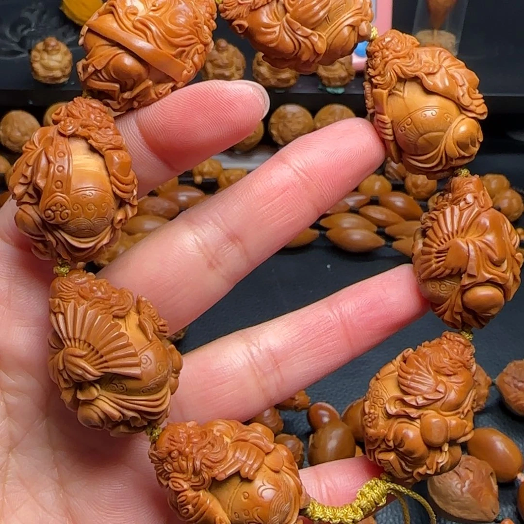 橄榄核手串/手链呵*纯手工钟馗