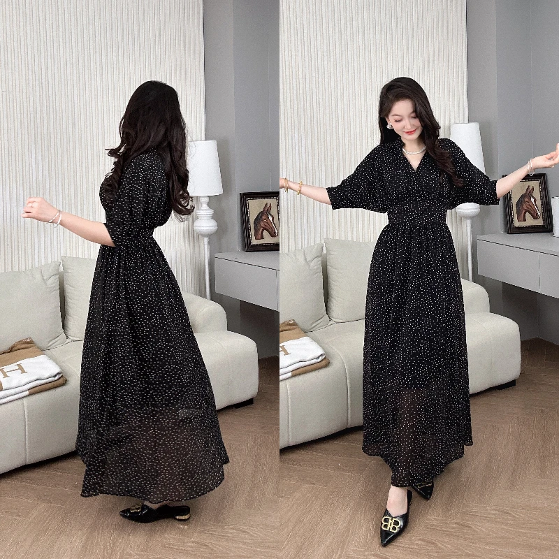 Saeda女装波点连衣裙YF4175