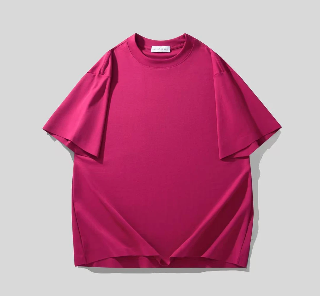 2025凉感透气廓形简约轻宽松轻奢男士T恤