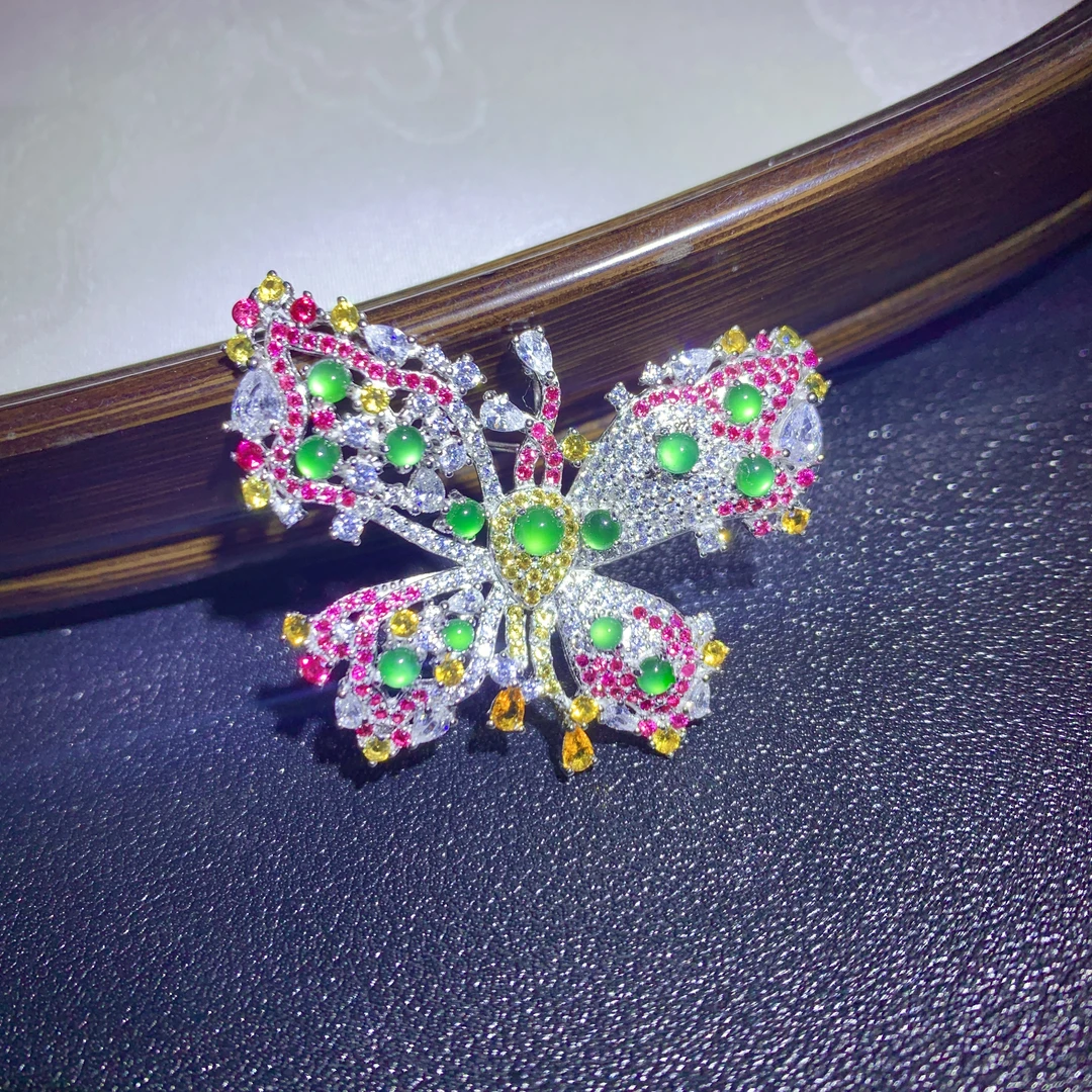 非金属合成锆石胸针 妞妞严选-蝴蝶胸针（多样性发货一件