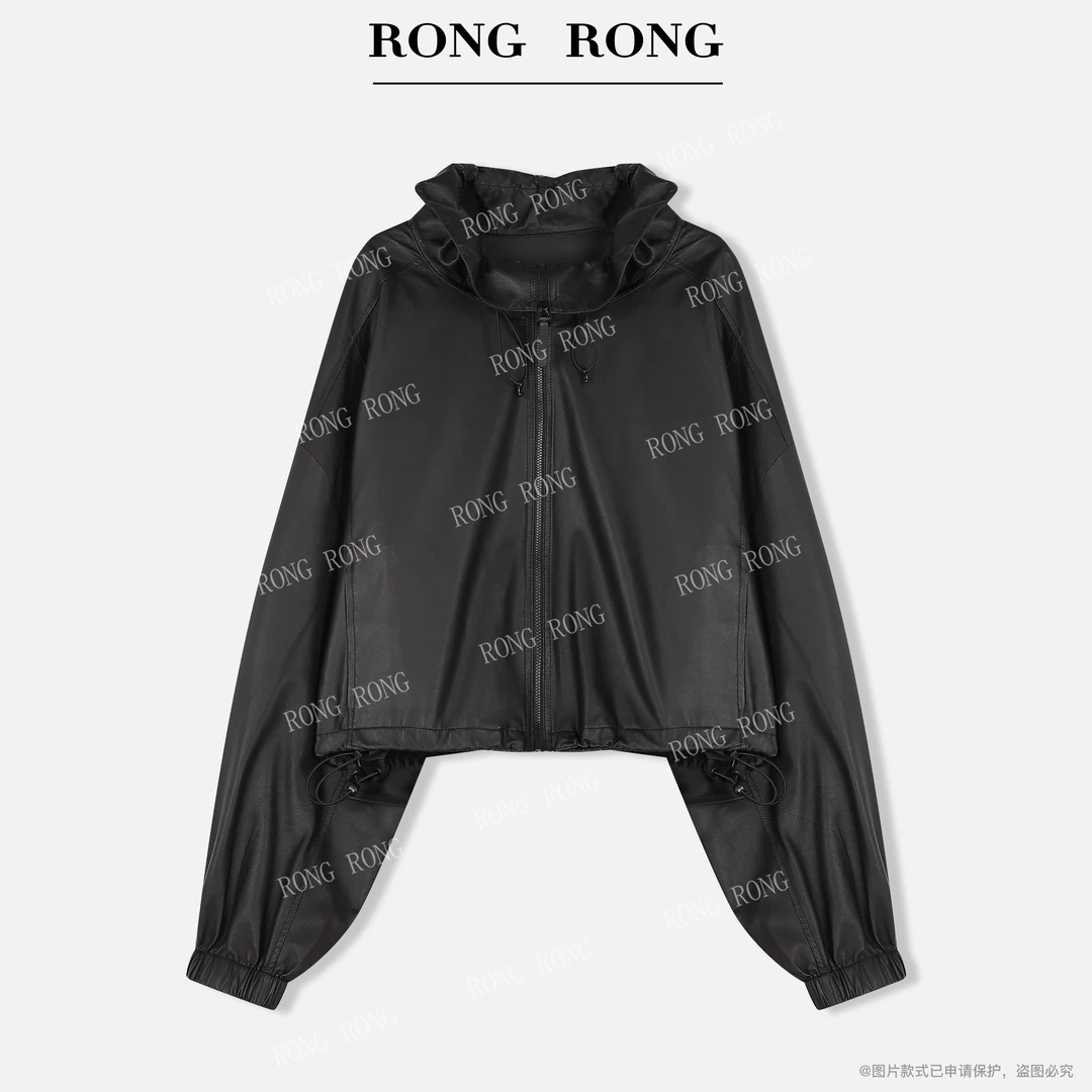 溶溶【初光之夜】RONGRONG 100绵羊皮英胚超薄皮老钱风皮衣MYZB079