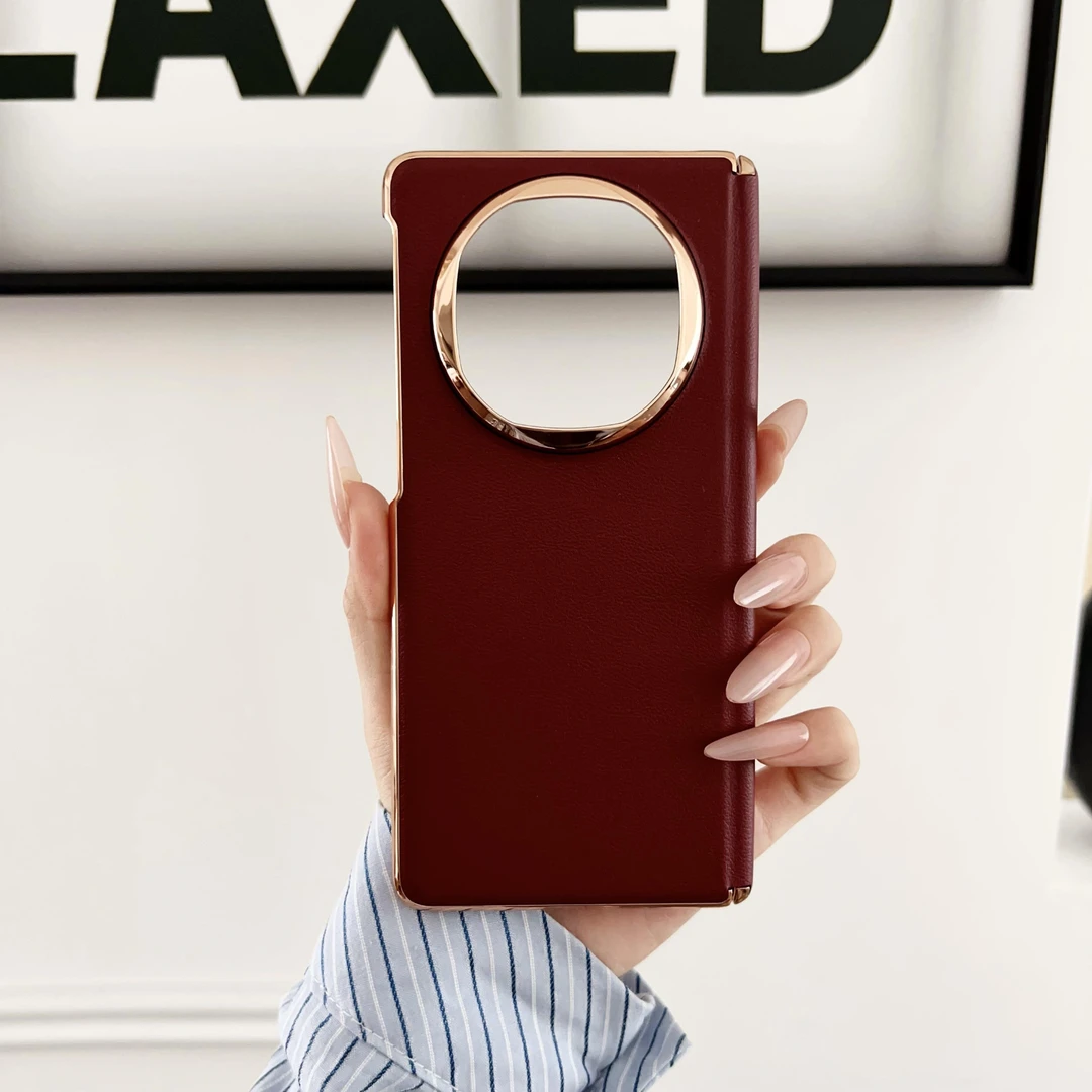 原装正品适用华为matex6手机壳套电镀素皮x5新款碳纤维纹MateX3中