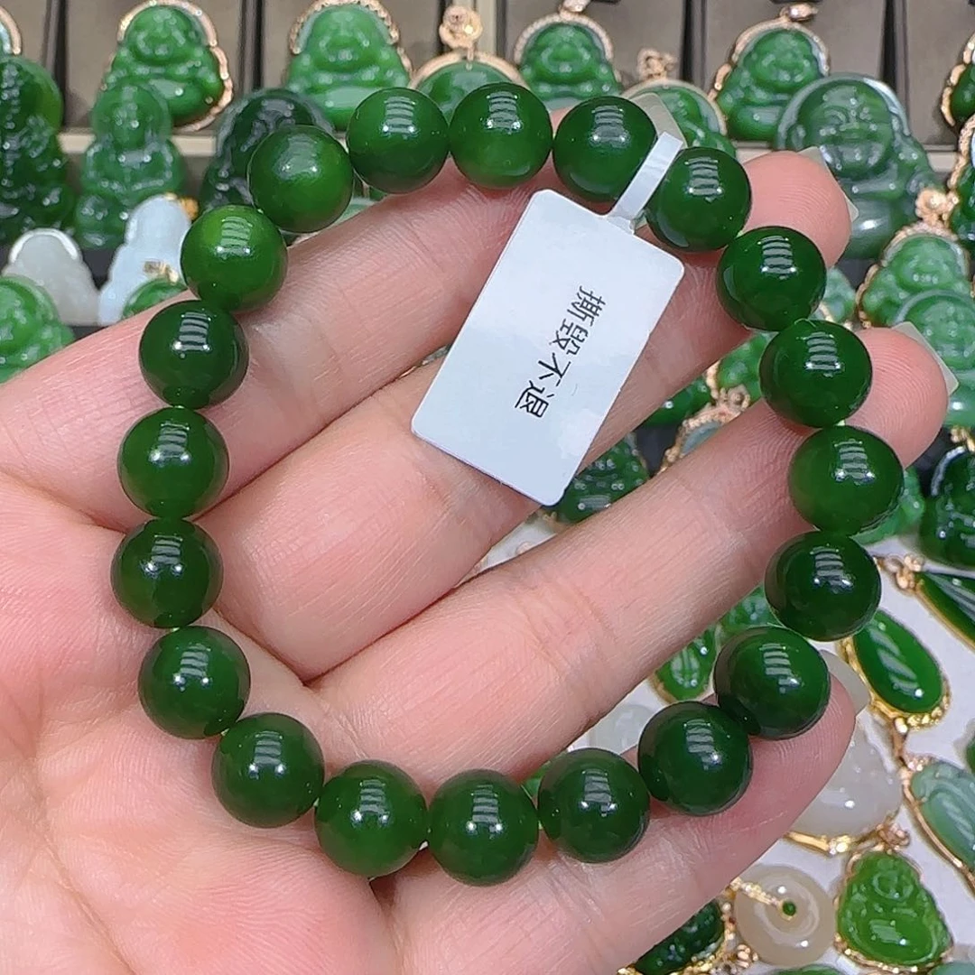 和田玉（碧玉）手链未镶嵌