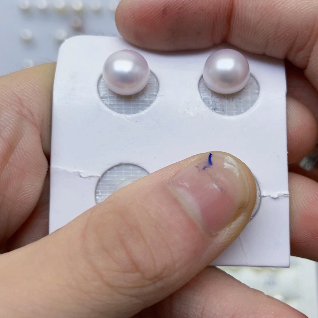 淡水珍珠耳饰银S925镶嵌阿*穆