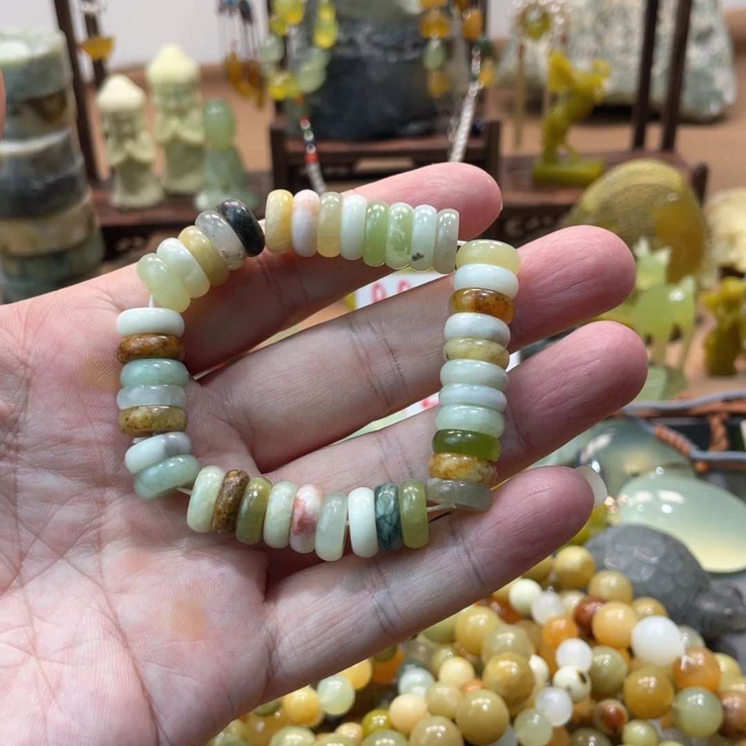 未镶嵌蛇纹石玉手链