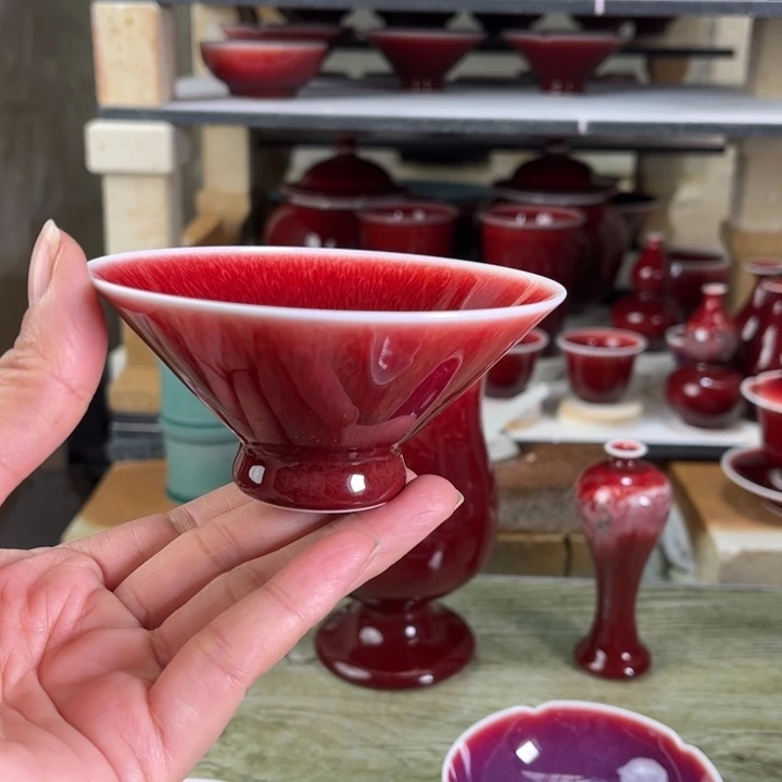 景德镇浅行窑斗笠杯