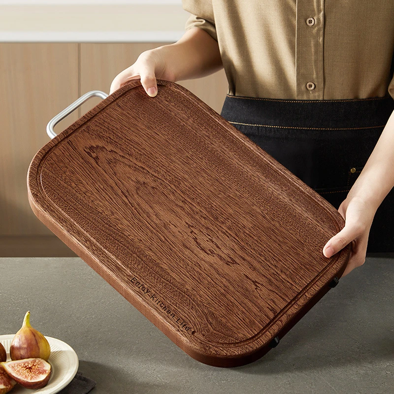 简约餐盘排水长方形乌檀木实木菜板家用抗菌防霉案板水果砧板切