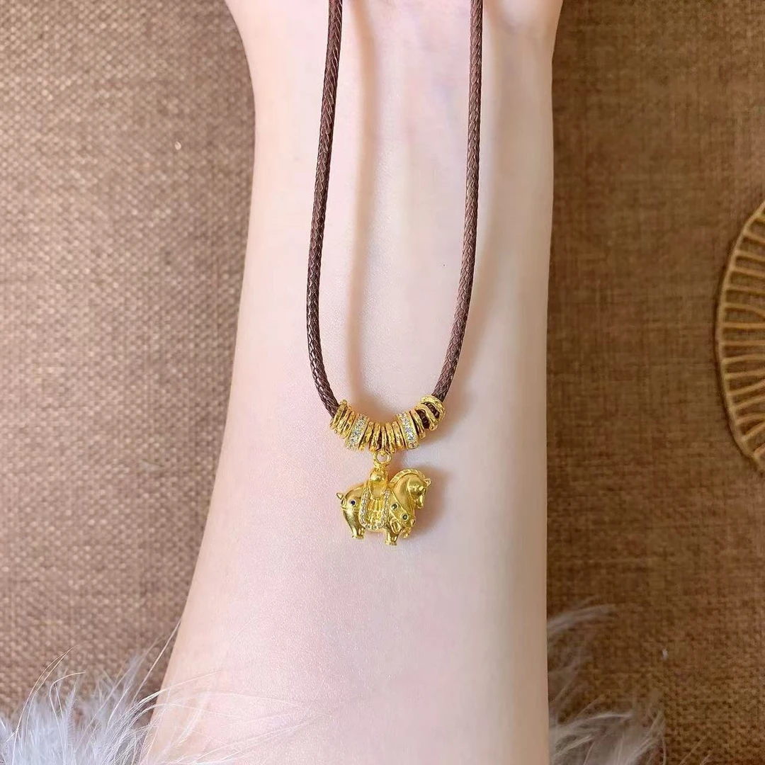 【伟新源】足金999 5G工艺 镶嵌马上有钱套链6.74克（附加254）