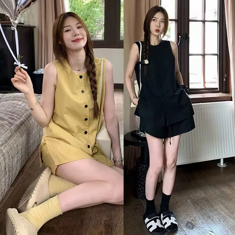 孕妇休闲套装夏季新款短裤套装时尚显瘦舒适套装小个子孕妇装外穿