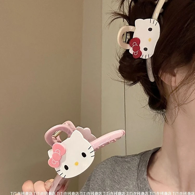 Hellokitty可爱甜美新款抓夹女小众高级感后脑勺鲨鱼夹发饰2025新