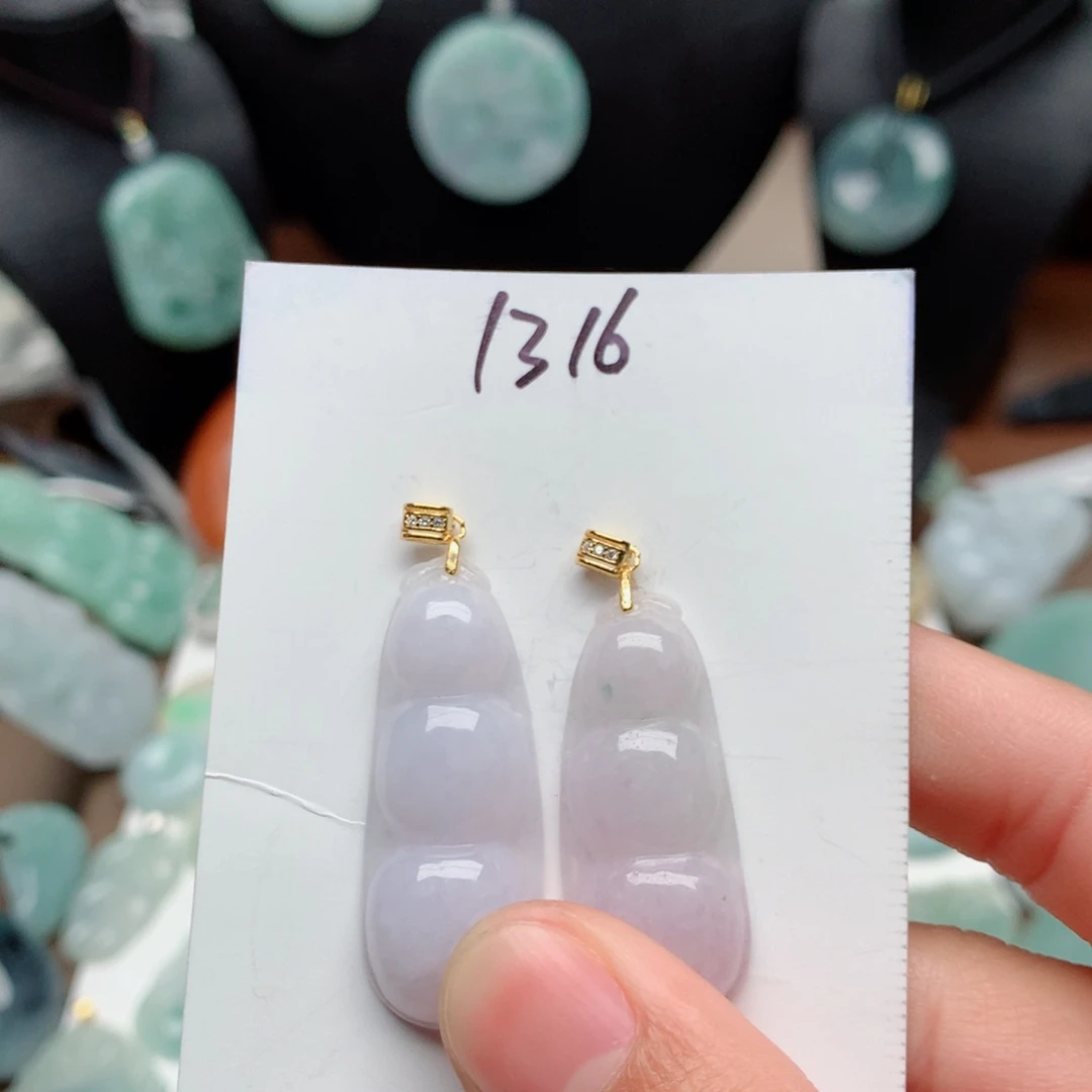 翡翠颈饰银S925镀金镶嵌吊坠