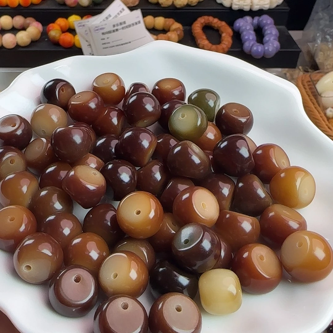 手串菩提根/象牙果卡15非料焦糖蒜瓣20颗