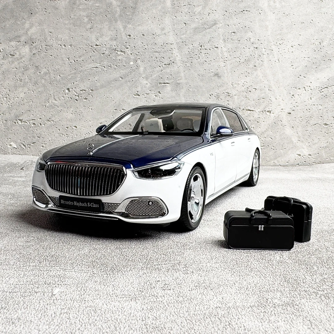 AR 似真 奔驰S680 迈巴赫 W223 后轮可转向1/18合金全开汽车模型