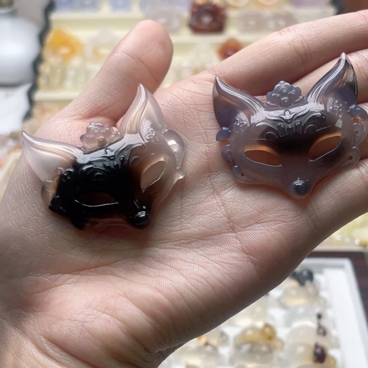 玛瑙/玉髓未镶嵌玛瑙狐狸