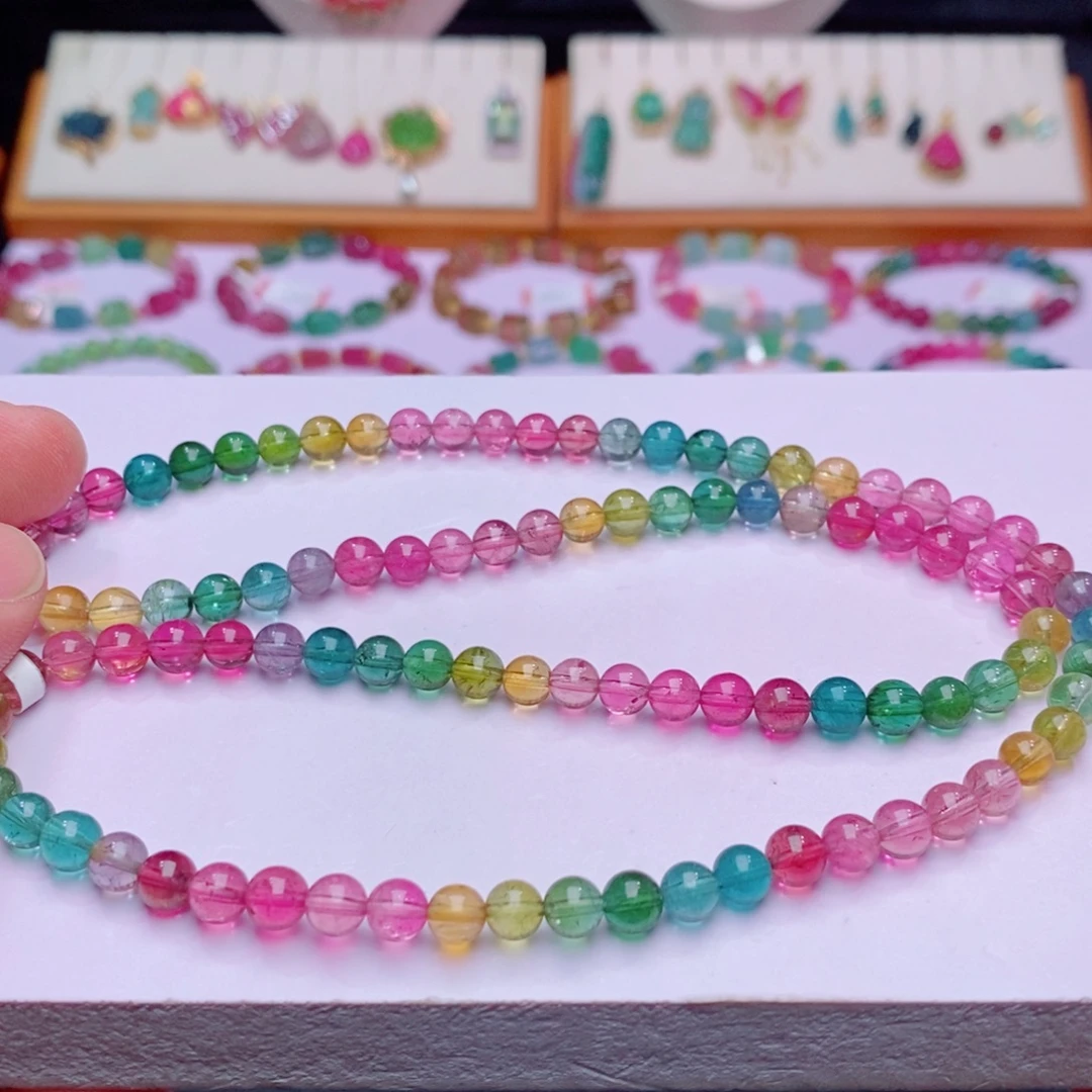 碧玺未镶嵌手链碧玺