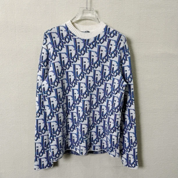 99新 DIOR/迪奥 字母满印圆领长袖毛衣/M码