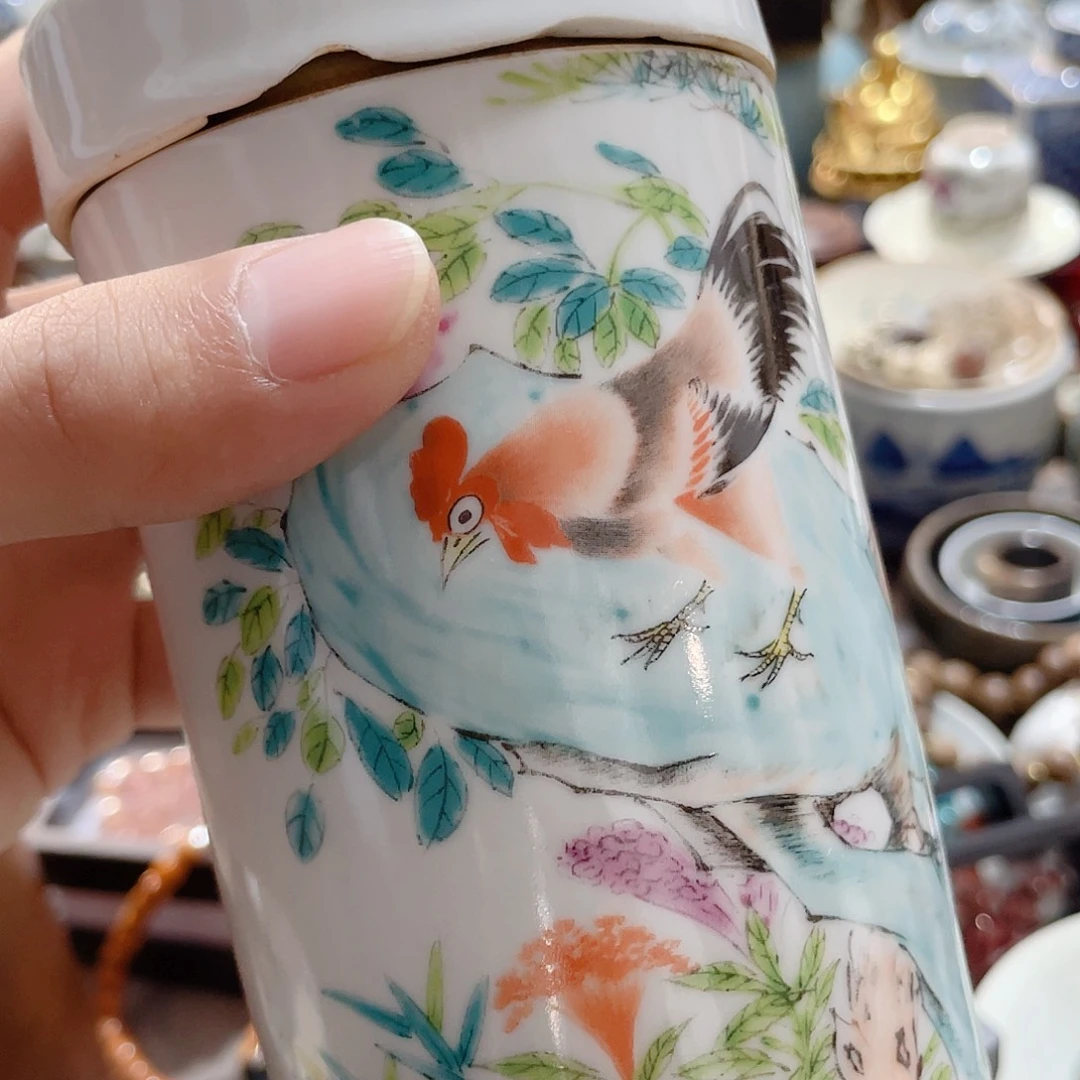 津***镶瓷片村里收的青花瓷器