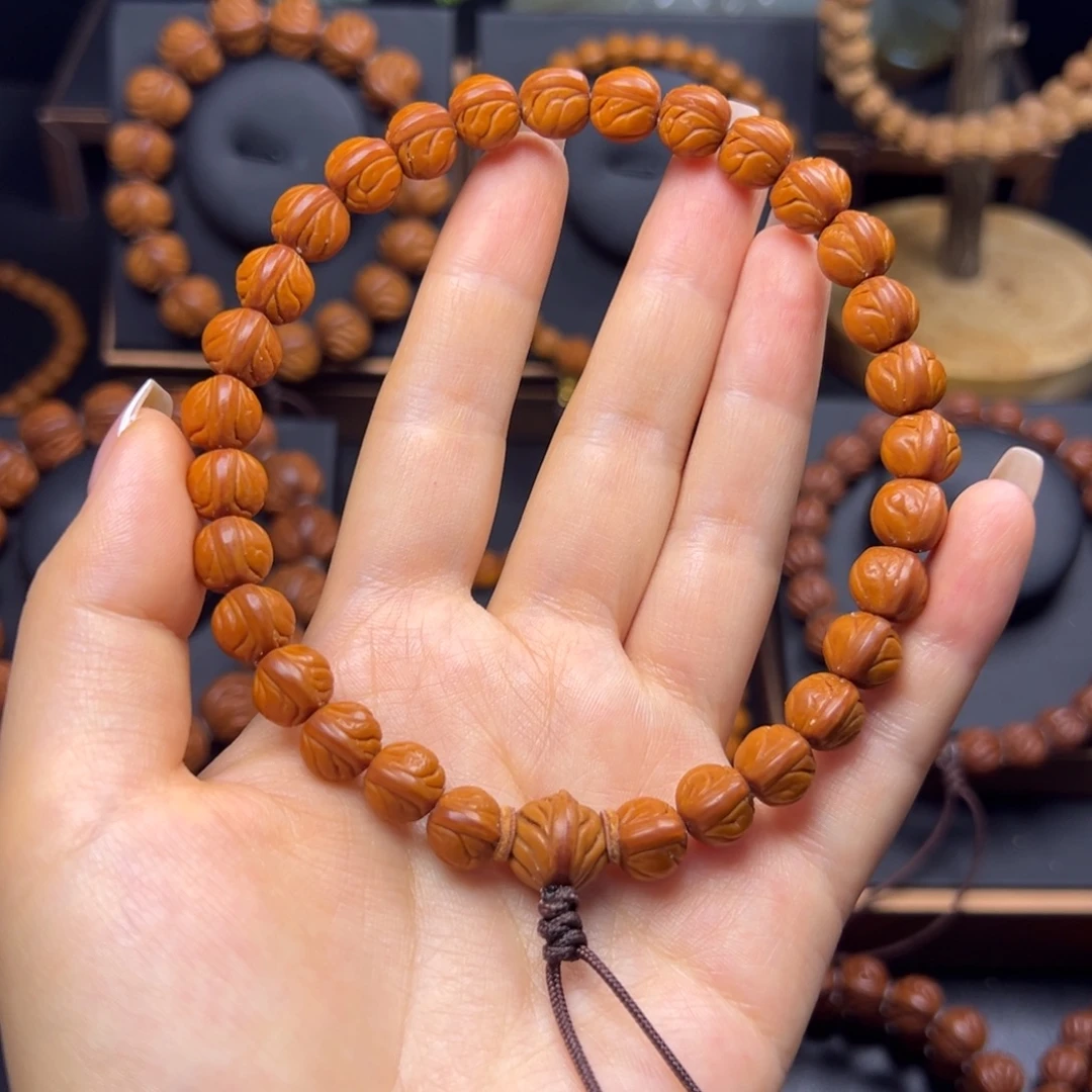 桃核手串野生玉龙脊10