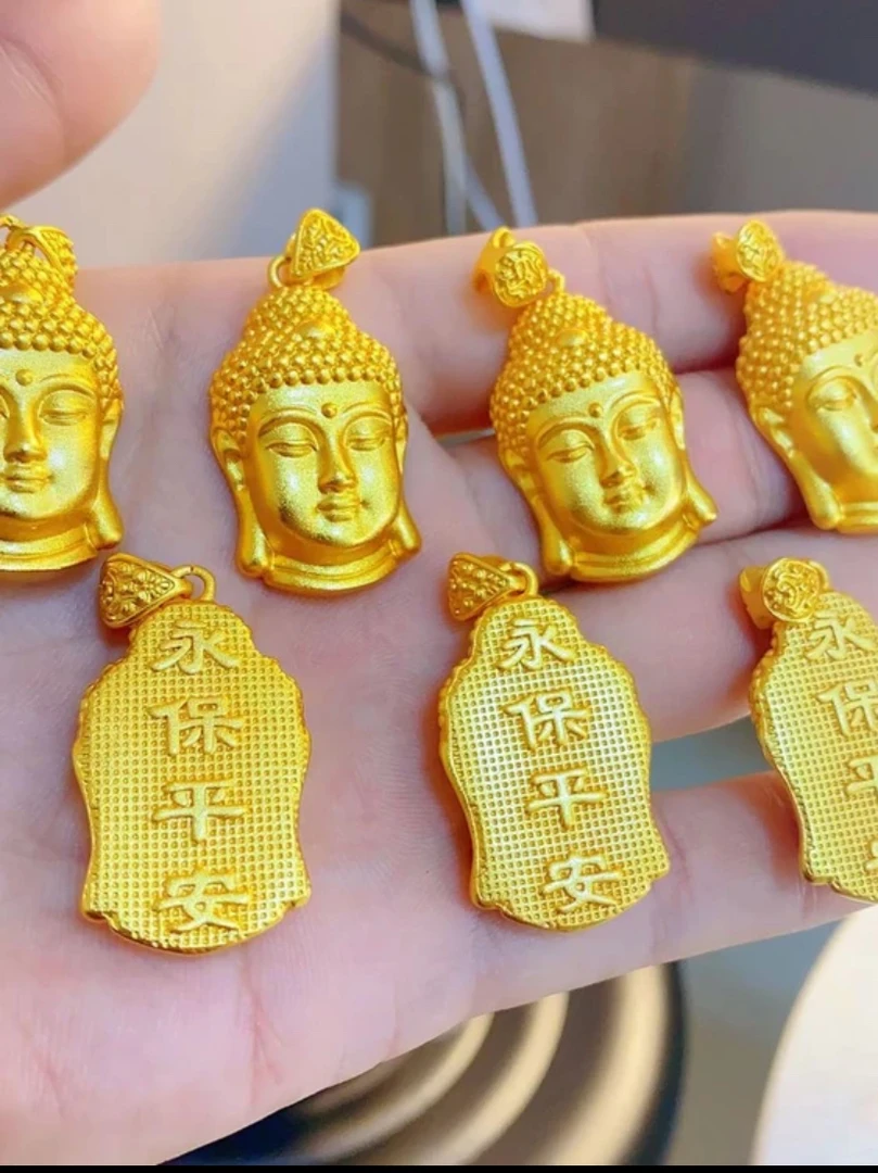 合金吊坠 合金吊坠 新款【佛头吊坠】挂坠女士时尚气质金色精美传承