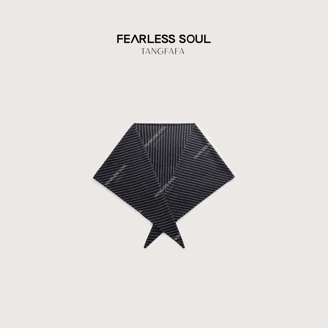 唐发发TFF100%澳洲进口超细美丽诺全羊毛条纹三角围巾 825FE249 -