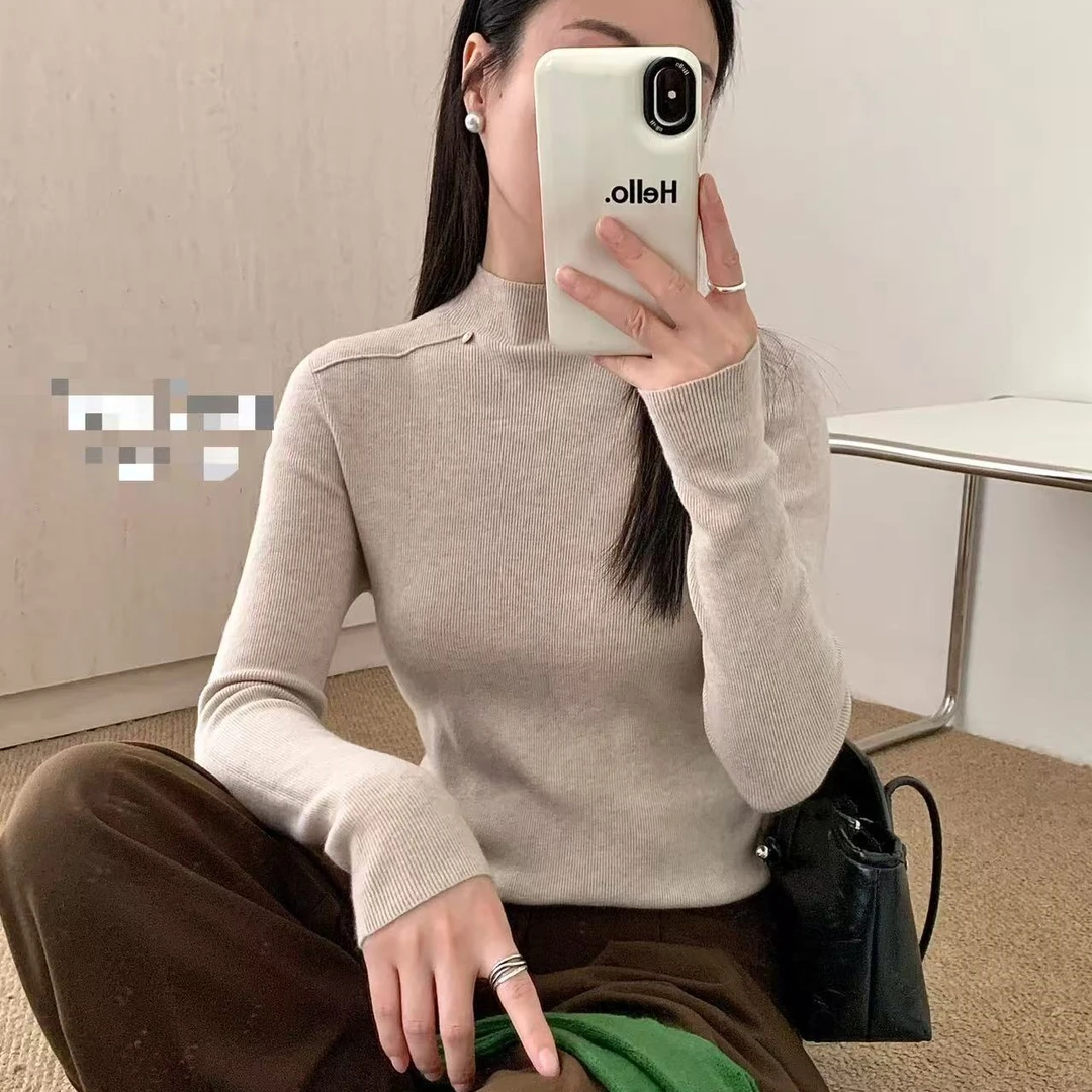 【韩衣舍】针织毛针织衫女款秋冬打底衫高领毛百搭
