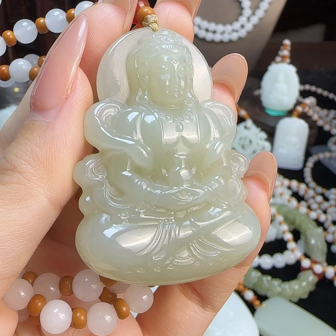 和田玉未镶嵌颈饰定制发货