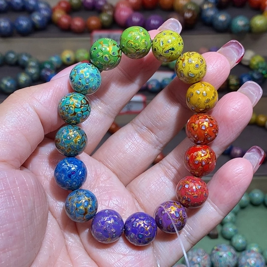 大漆珠1.2多宝螺钿手串