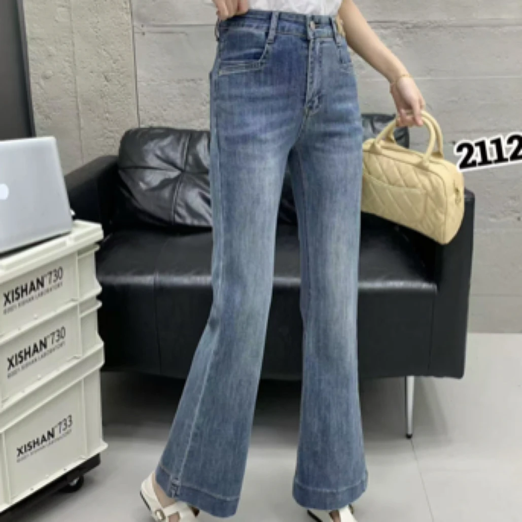 女牛仔喇叭裤时尚百搭休闲裤