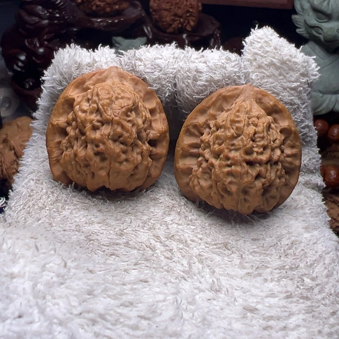 把件文玩核桃原树关关公子帽